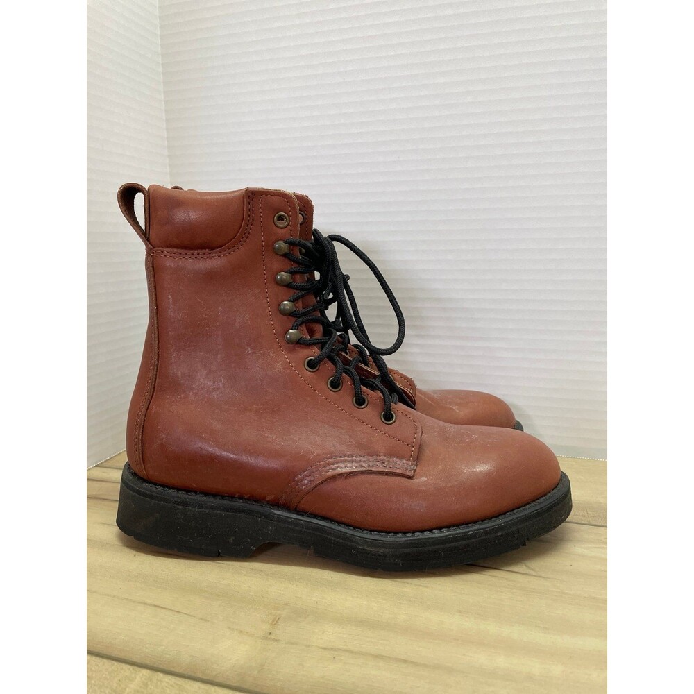Work America lace up 8” logger work boot 7D